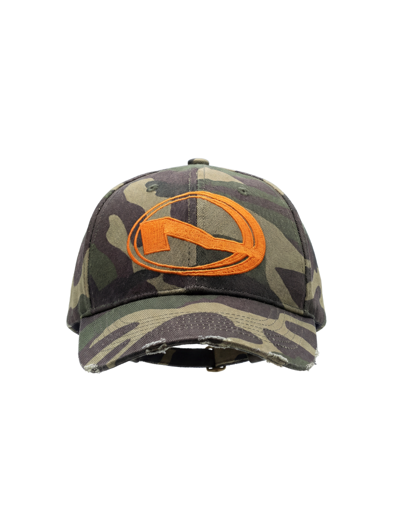 DISTRESSED CAMO CAP