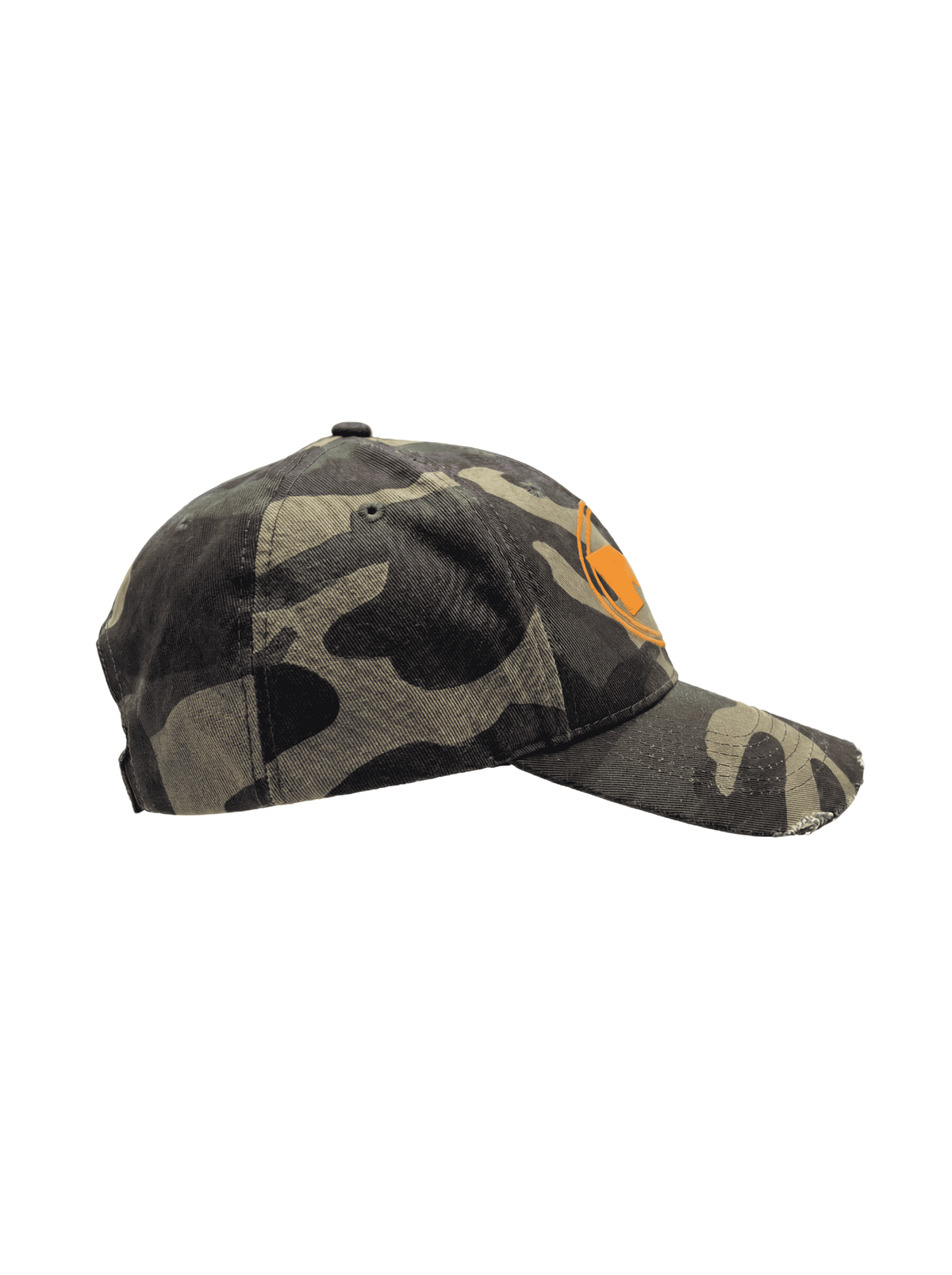 DISTRESSED CAMO CAP